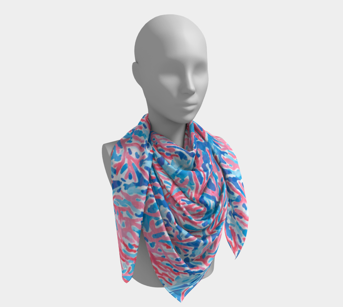 Sea Coral 2 Square Scarf