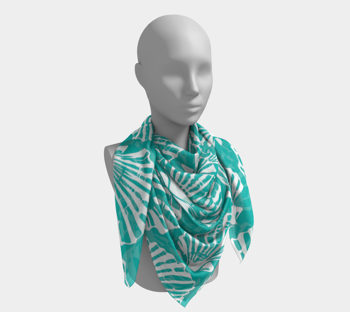 Teal Shell Square Scarf 191