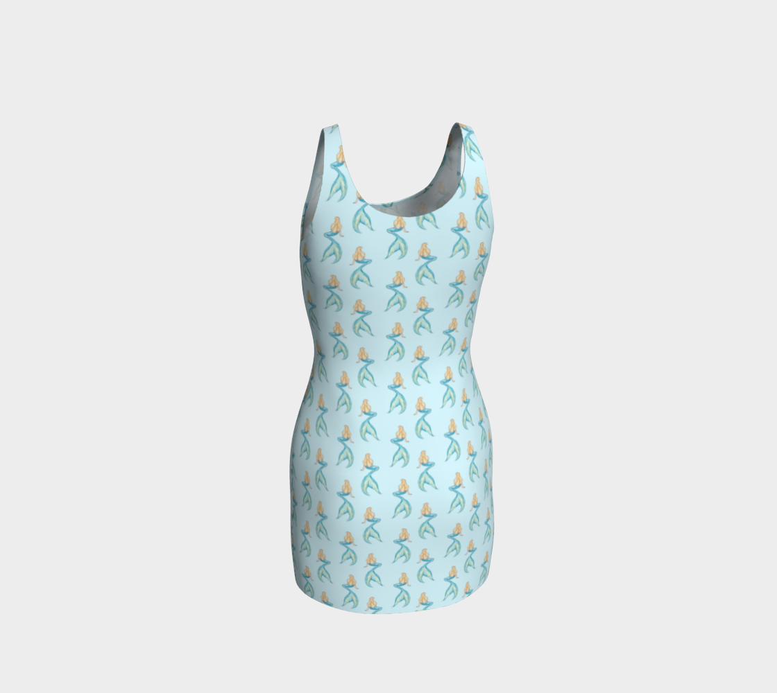 Blue Mermaid Bodycon Dress
