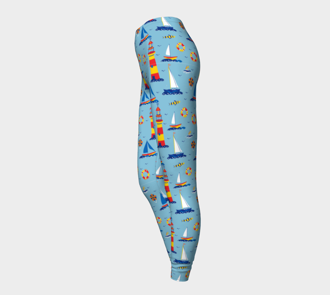Cute Lighthouse Ocean Scene Long Scarf