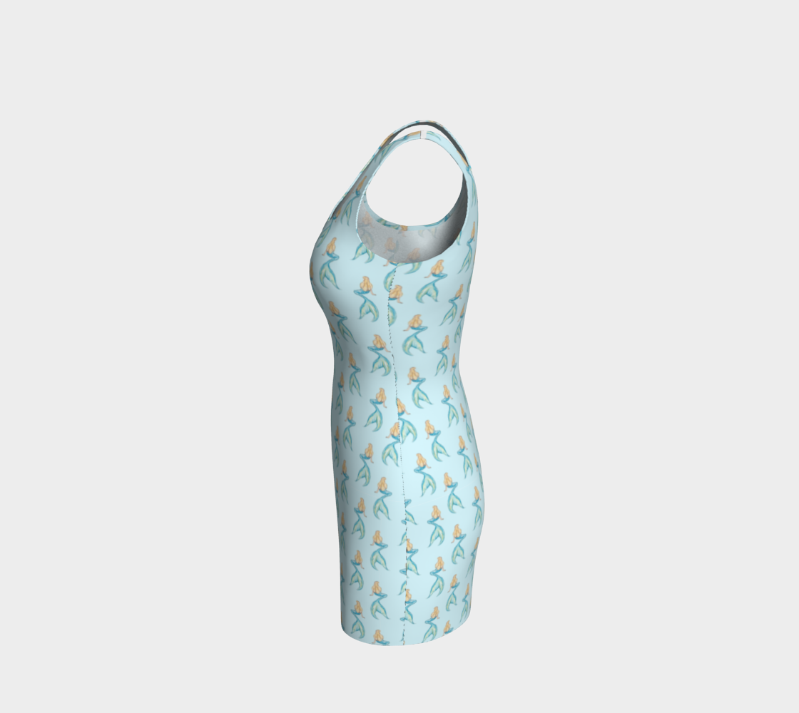 Blue Mermaid Bodycon Dress