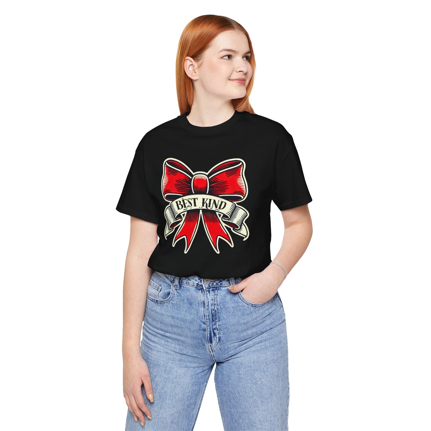 Best Kind Bow Tattoo Style T-Shirt