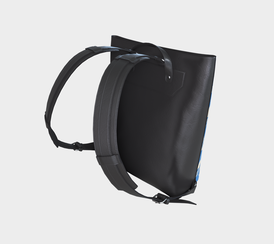 Blue Water with Cream Nautical Elements Backpack