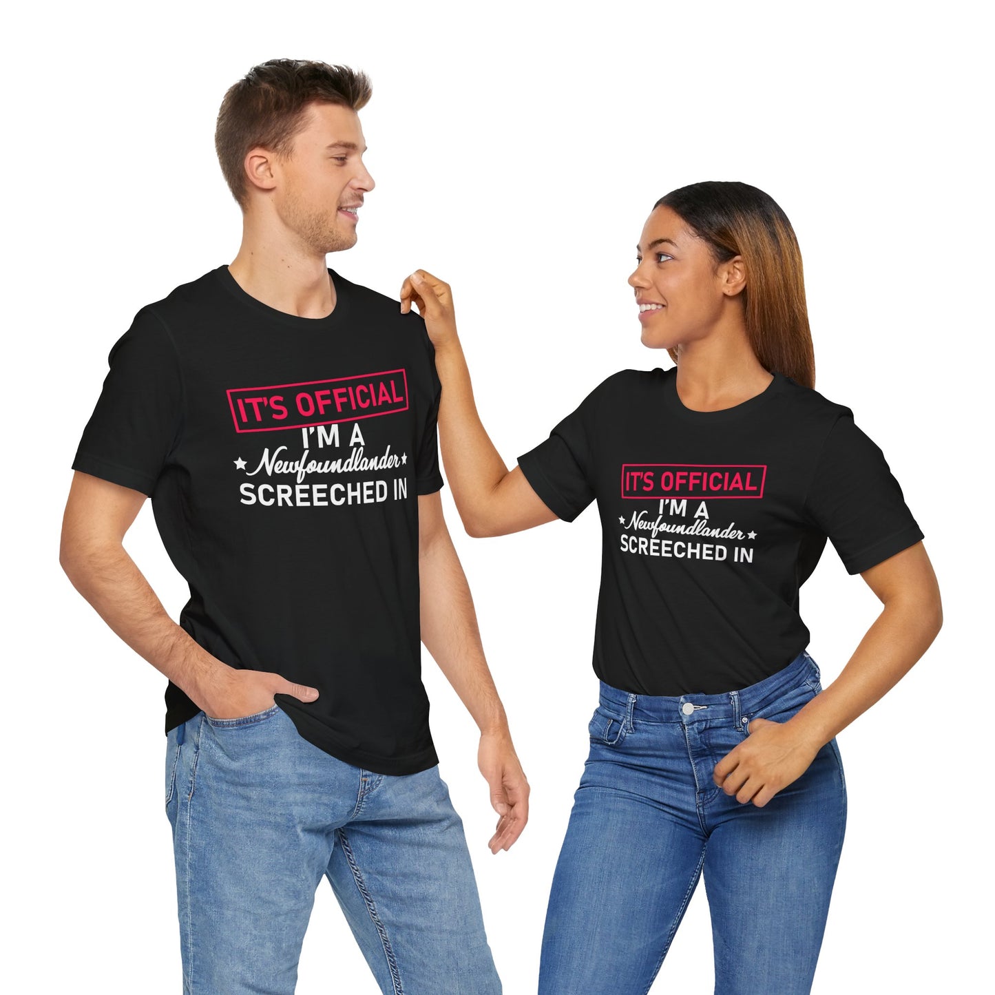 "It's Official I'm a Newfoundlander Screeched In" Black T-Shirt
