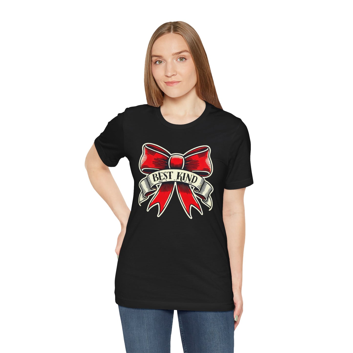 Best Kind Bow Tattoo Style T-Shirt