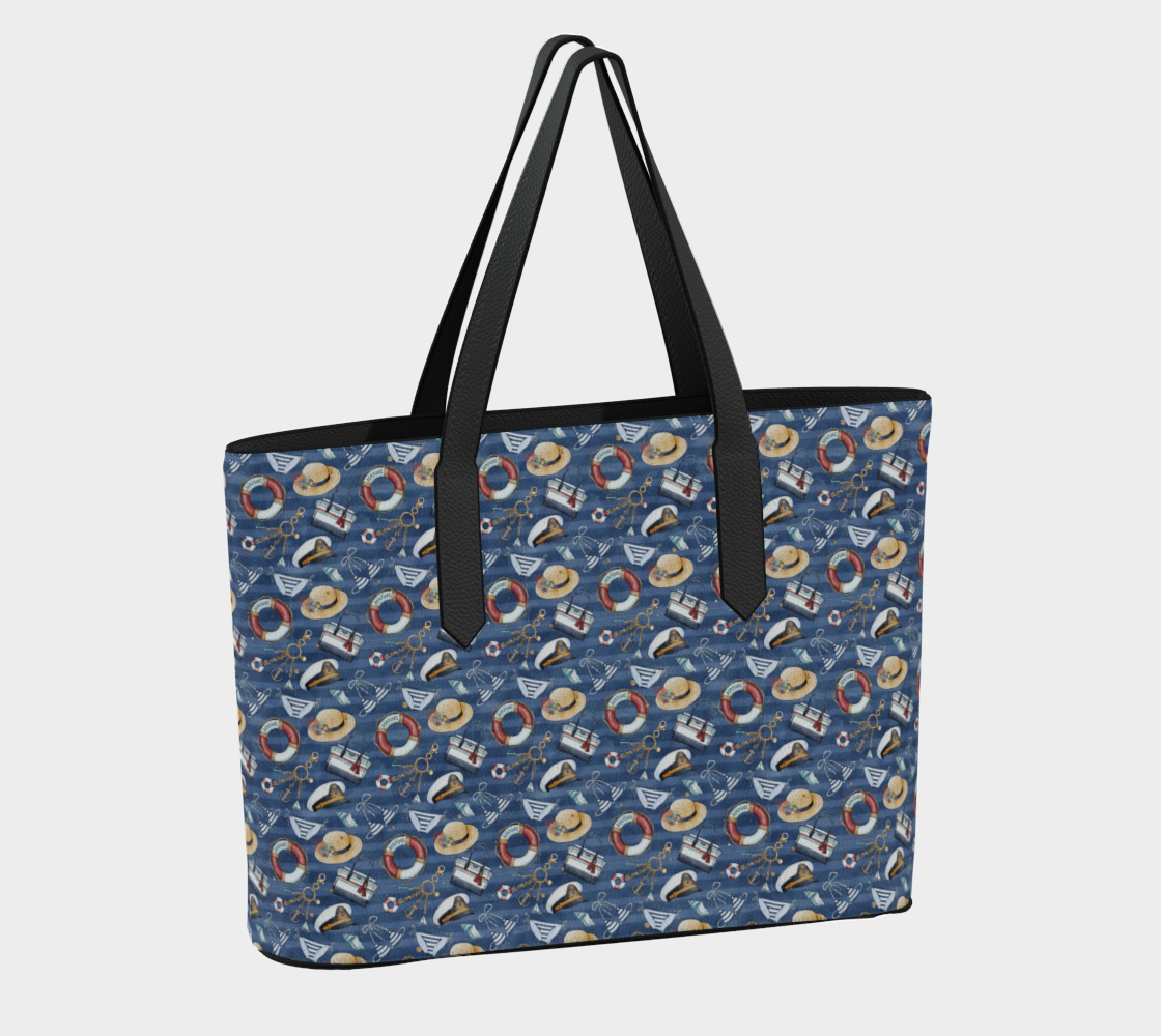 Nautical Items Vegan Leather Tote Bag