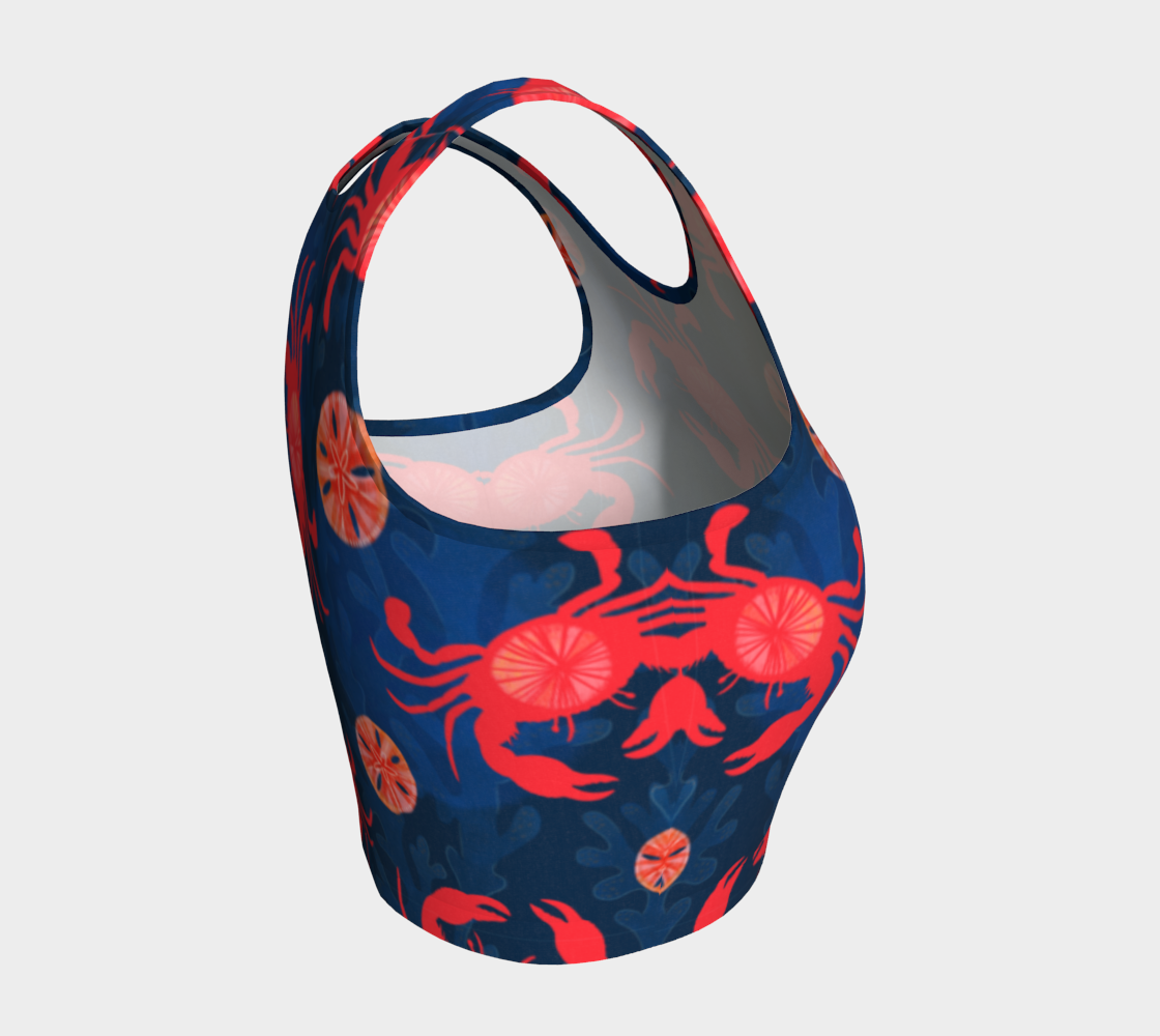 Crab and Sand Athletic Crop Top
