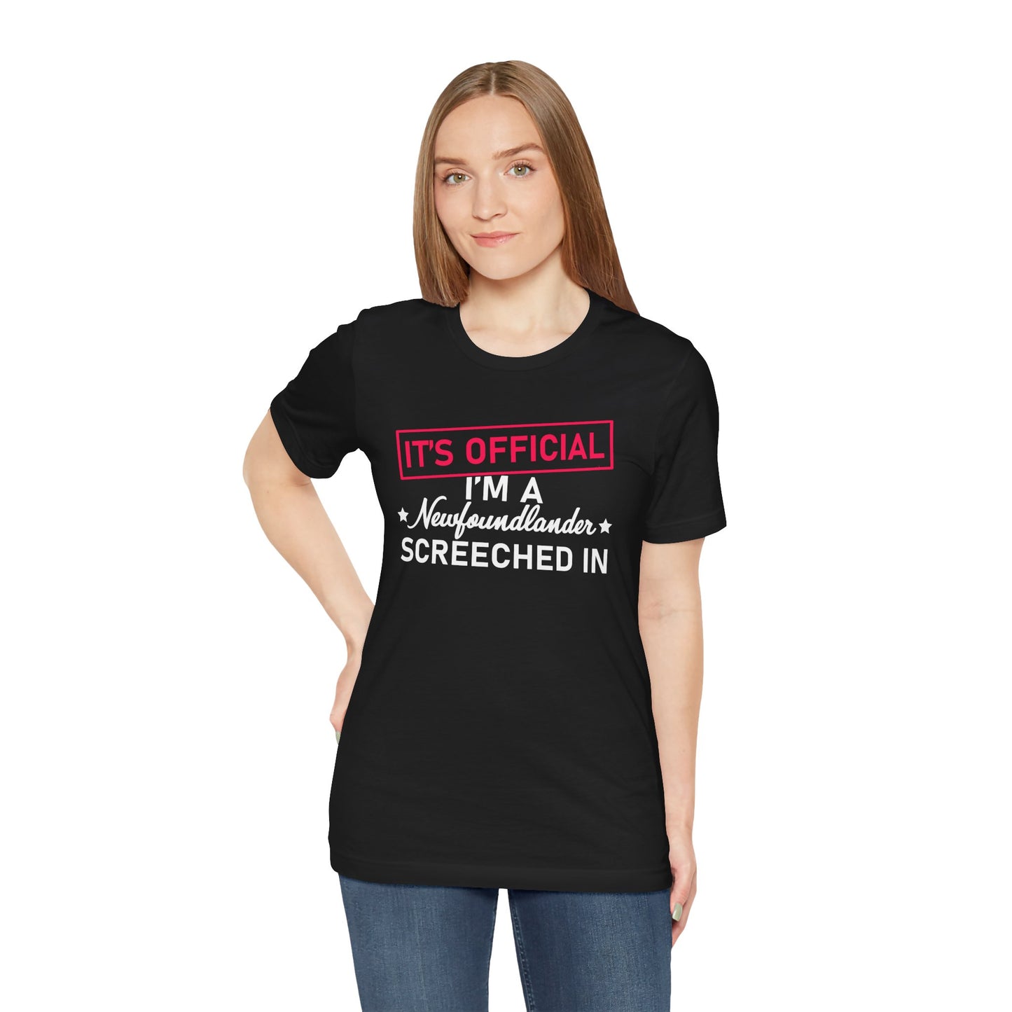 "It's Official I'm a Newfoundlander Screeched In" Black T-Shirt
