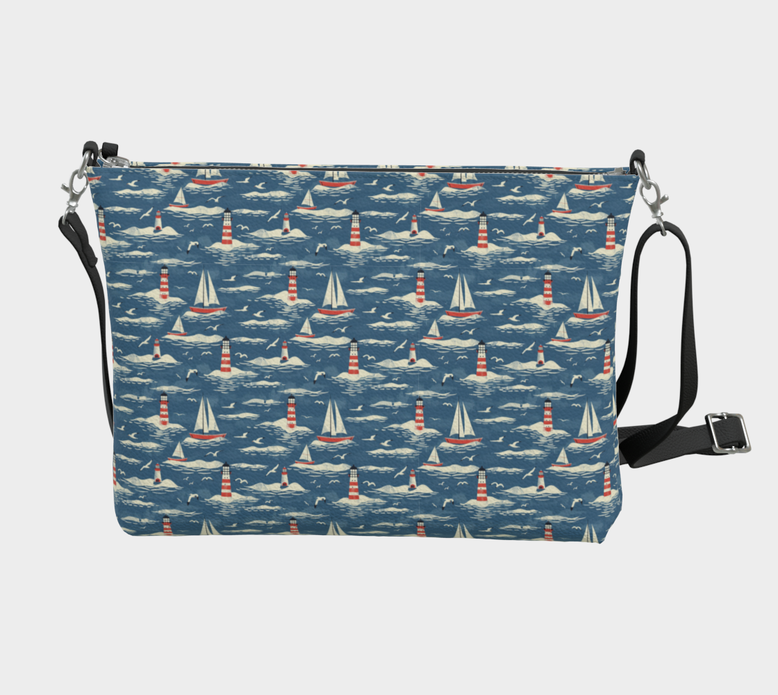 Blue, White, Red Crossbody Purse