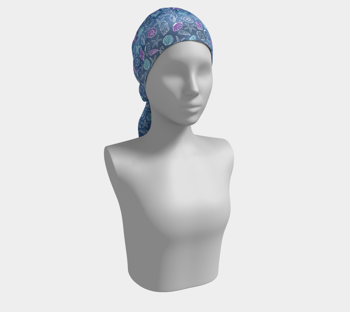 Blue Shells Long Scarf