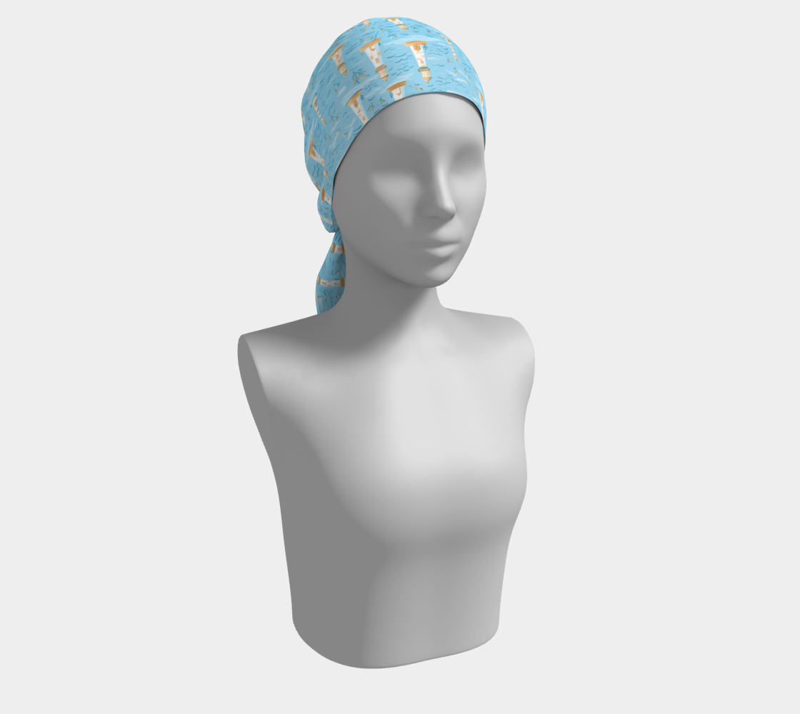 Blue Lighthouse Long Scarf