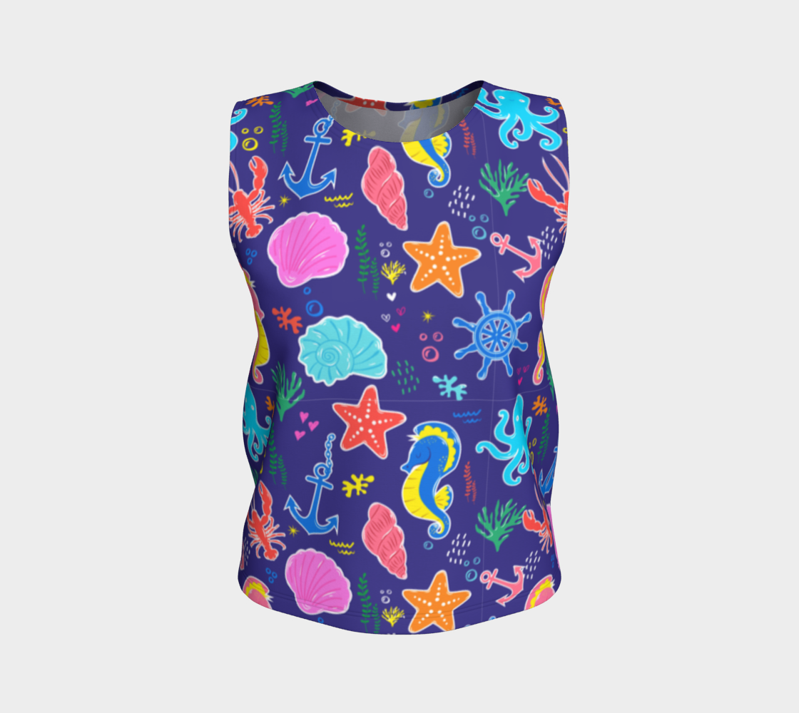Royal Blue Under the Sea Leggings 247
