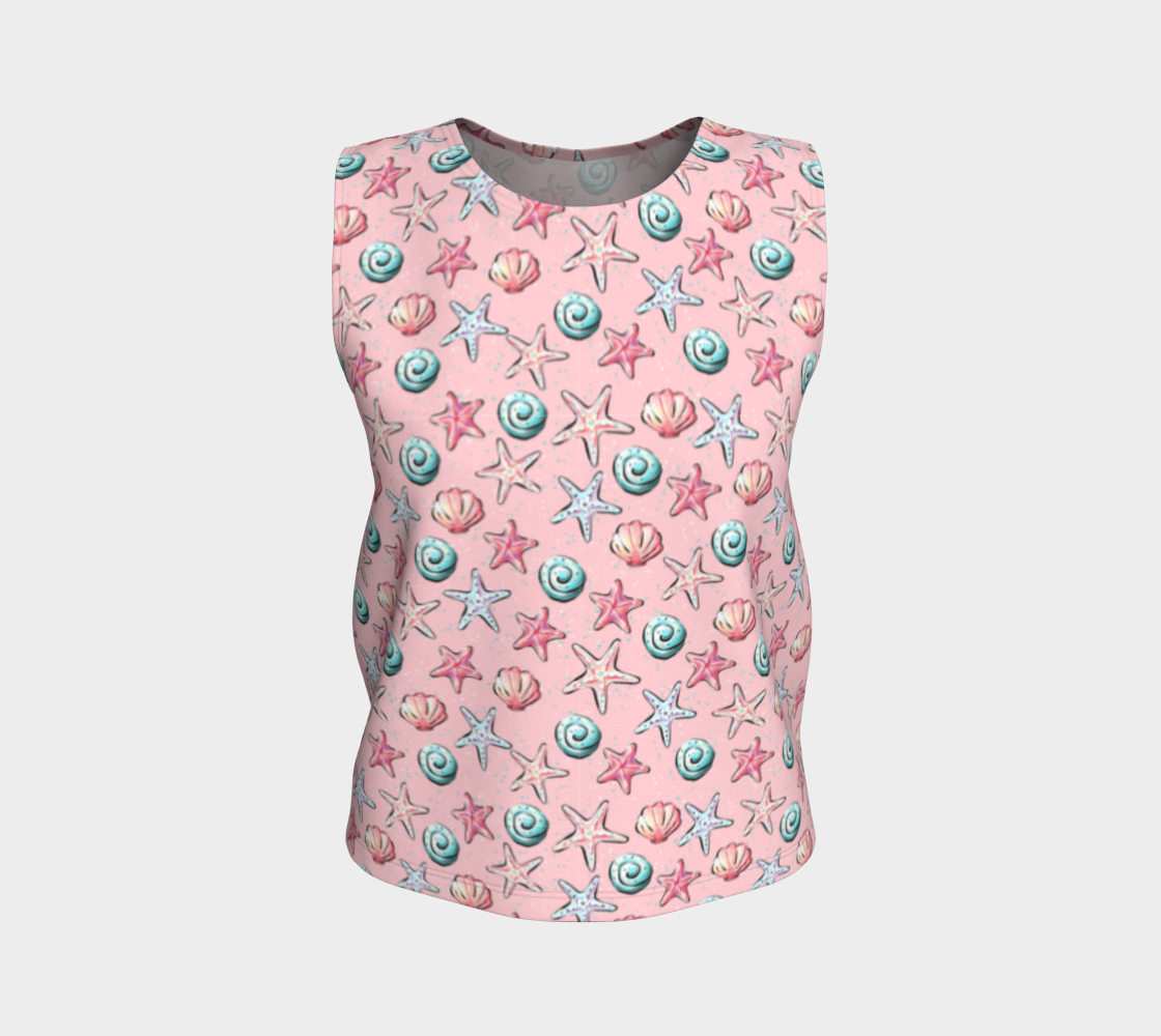 Pink Shells Loose Tank Top