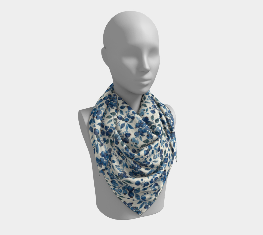 Blueberries Square Scarf