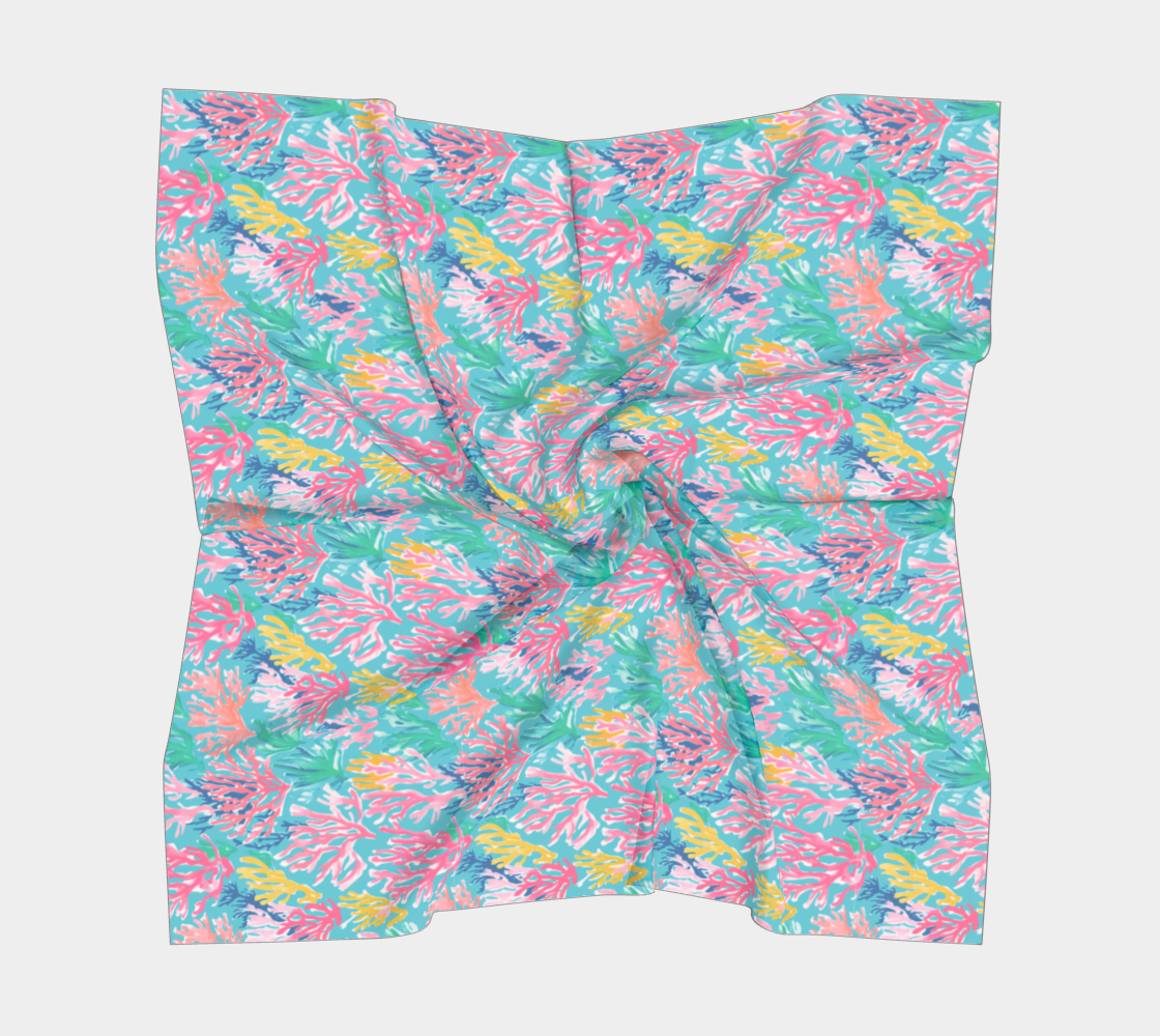 Sea Coral square scarf
