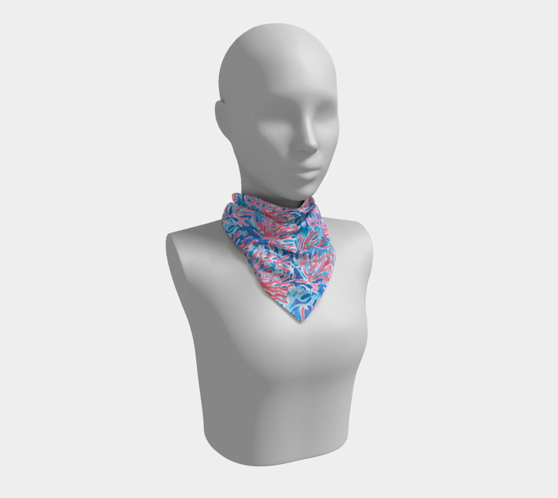 Sea Coral 2 Square Scarf