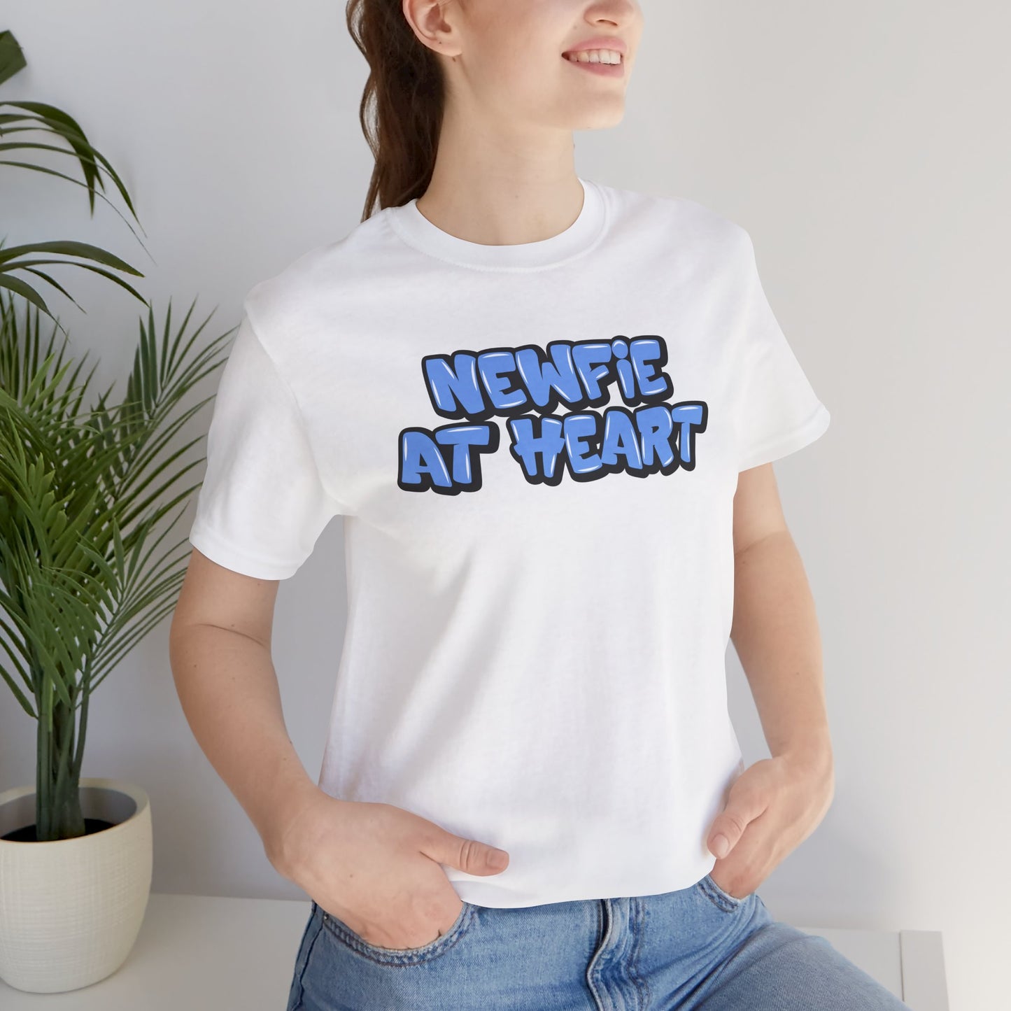 Graffiti "Newfie at Heart" T-Shirt