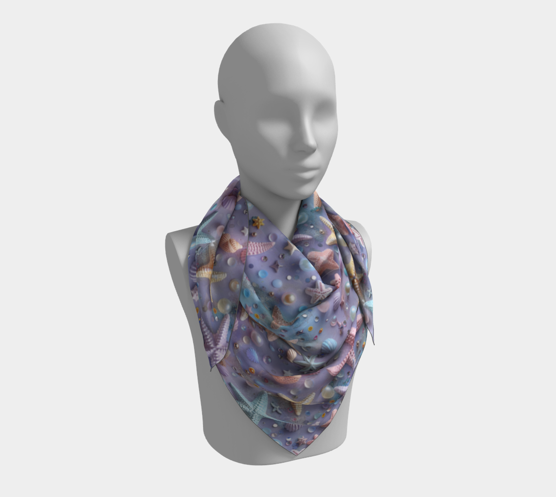 Lilac Starfish Square Scarf