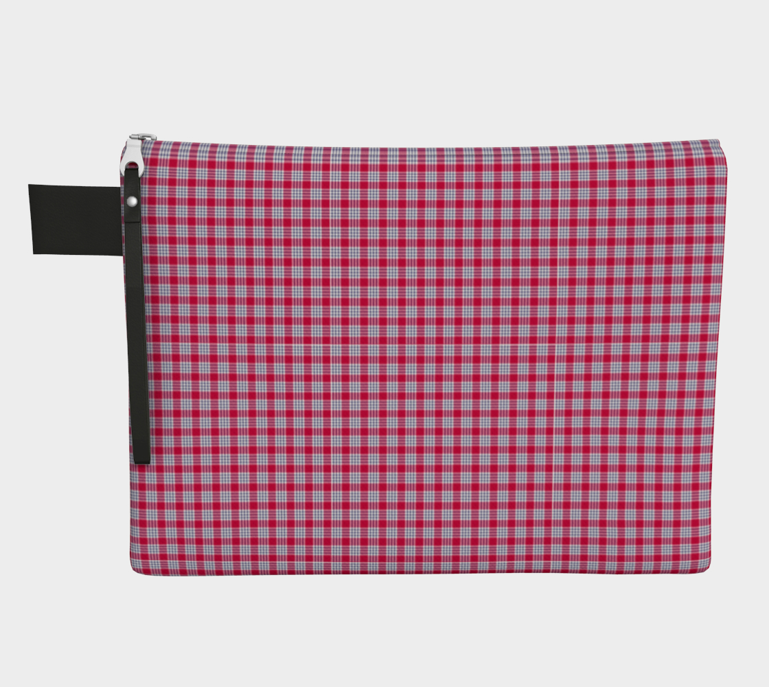 Red and Blue Plaid Zipper Carry-all