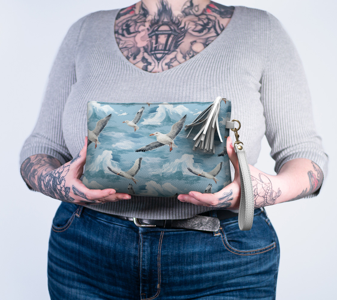 Seagull Vegan Leather Makeup Bag