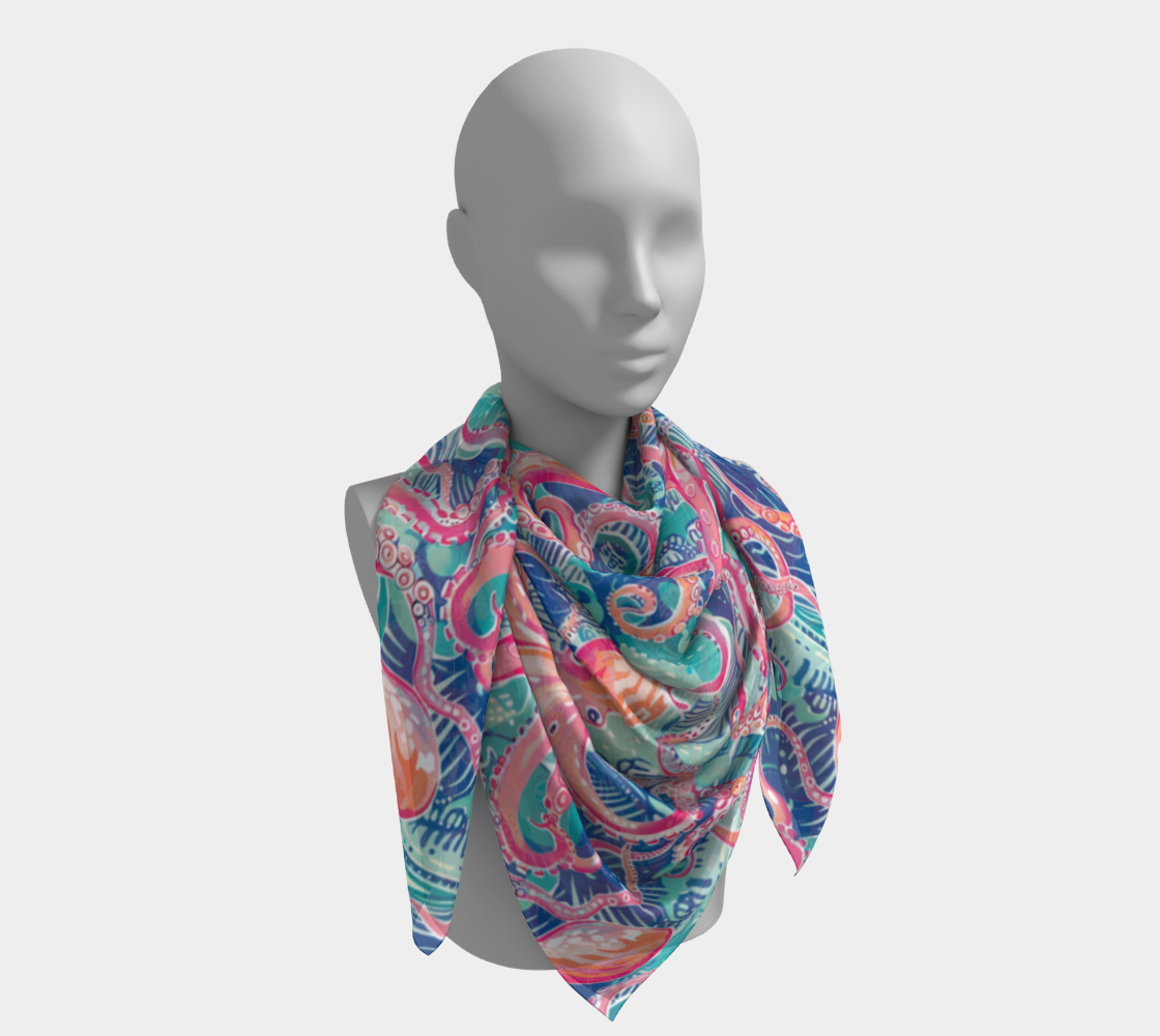 octopus square scarf