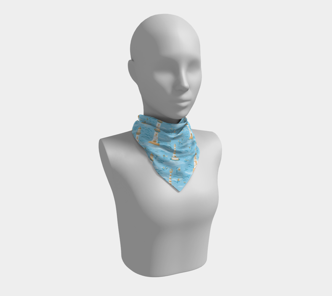 Blue Lighthouse Scarf with angle