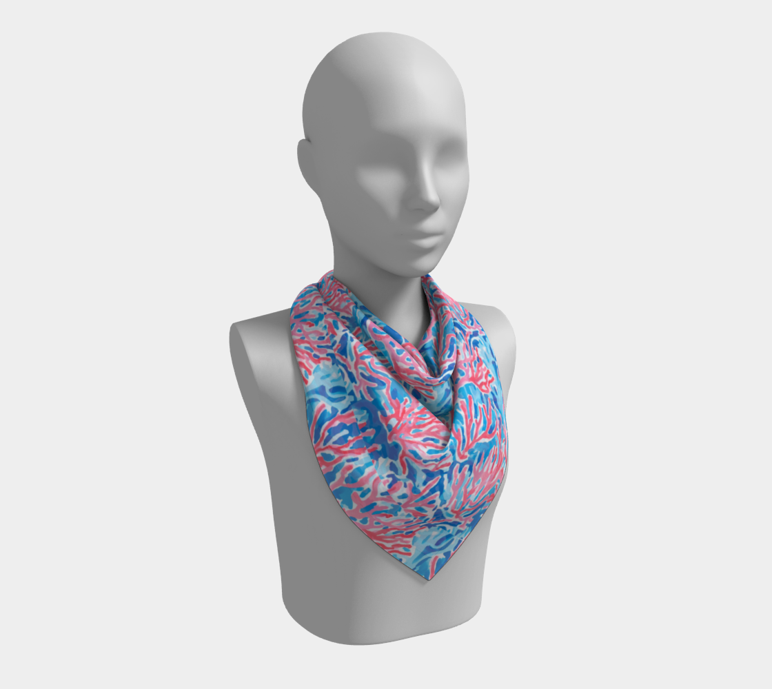 Sea Coral 2 Square Scarf