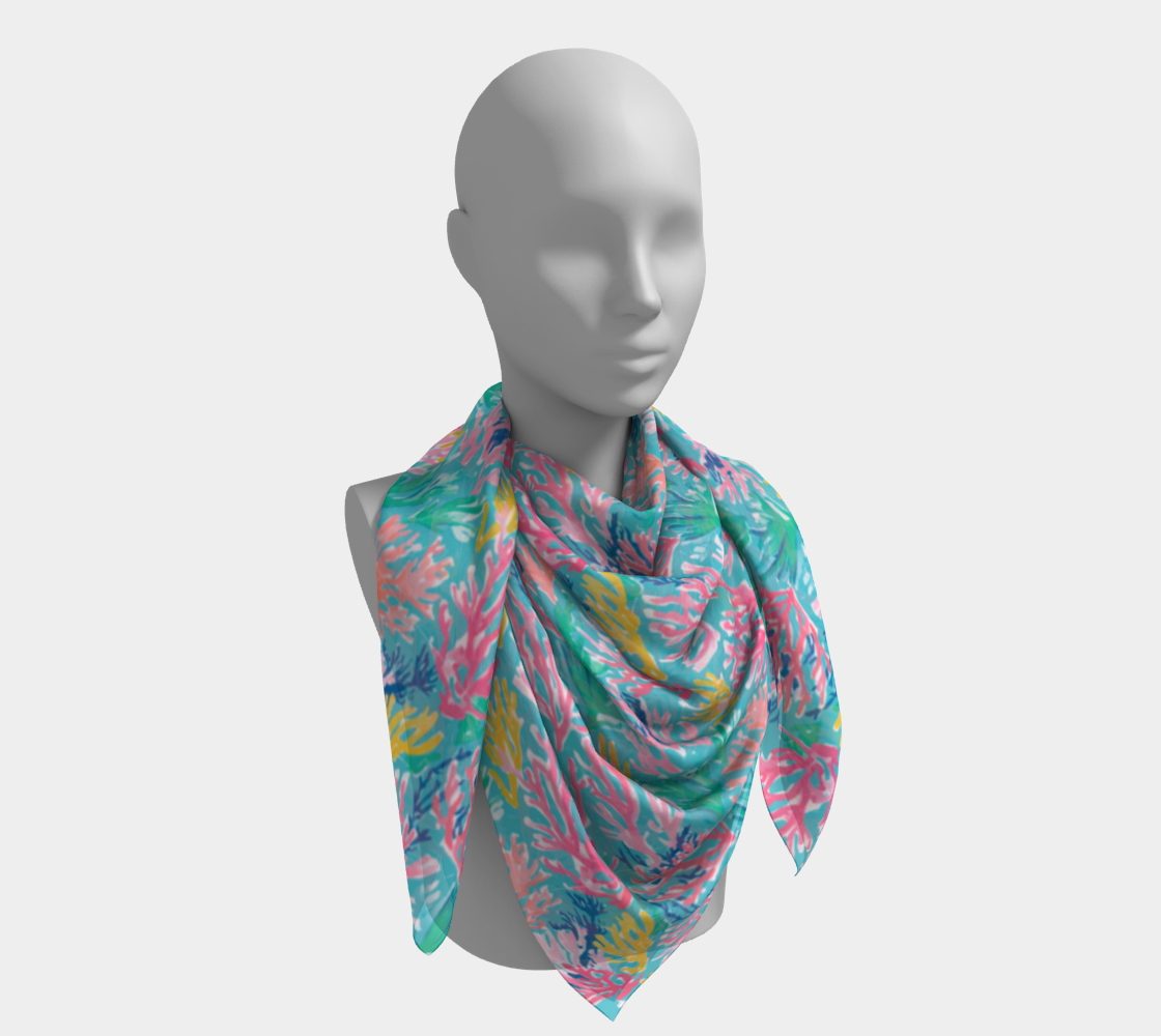 Sea Coral square scarf