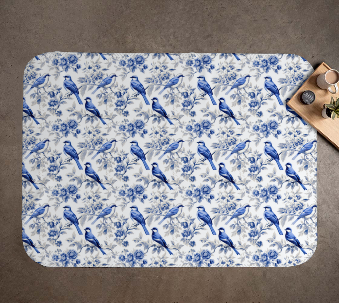 Bird Toile Blanket