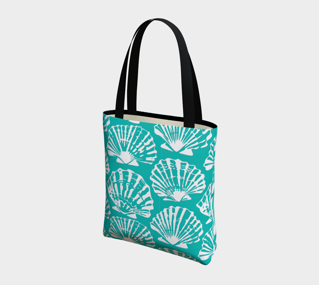 Teal Shell Tote Bag
