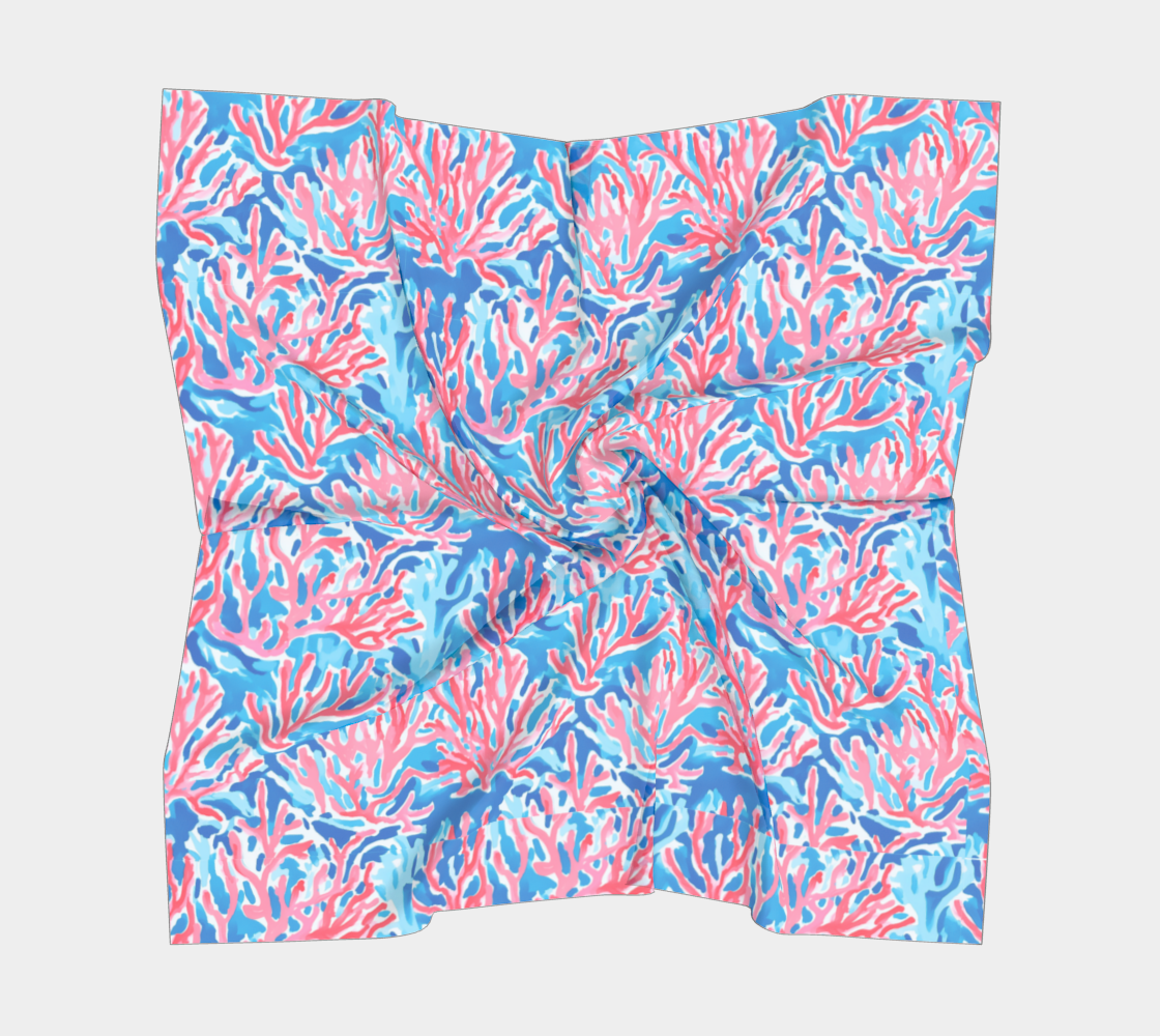Sea Coral 2 Square Scarf