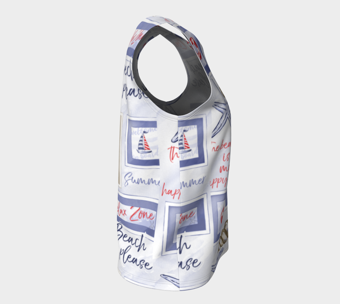 Beach Signs Loose Tank Top