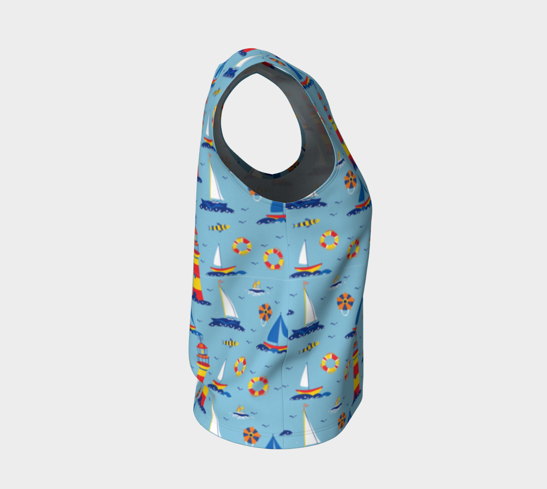 Cute Lighthouse Ocean Loose Tank top