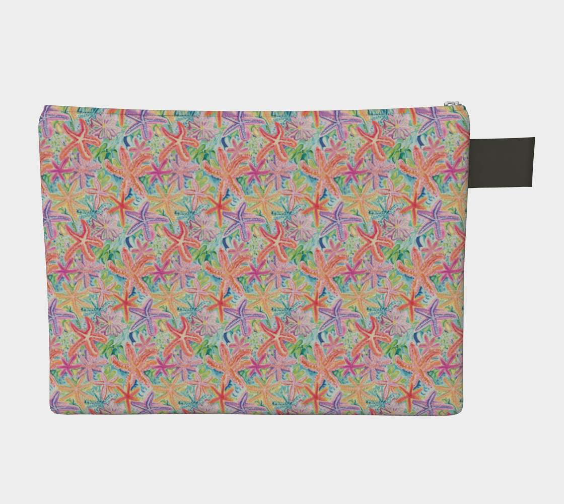 Multi Colored Starfish Zipper Carry-all