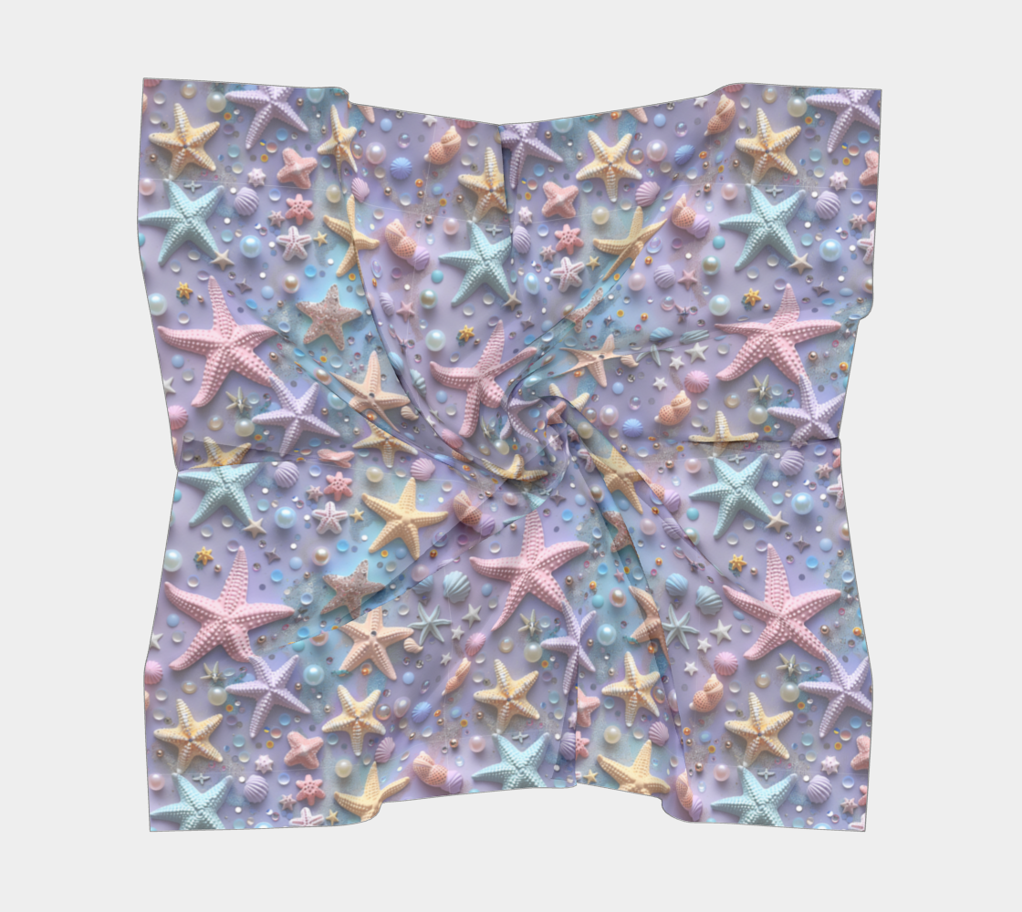 Lilac Starfish Square Scarf