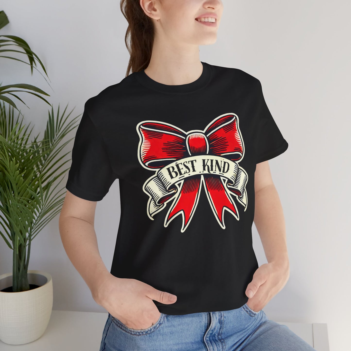 Best Kind Bow Tattoo Style T-Shirt