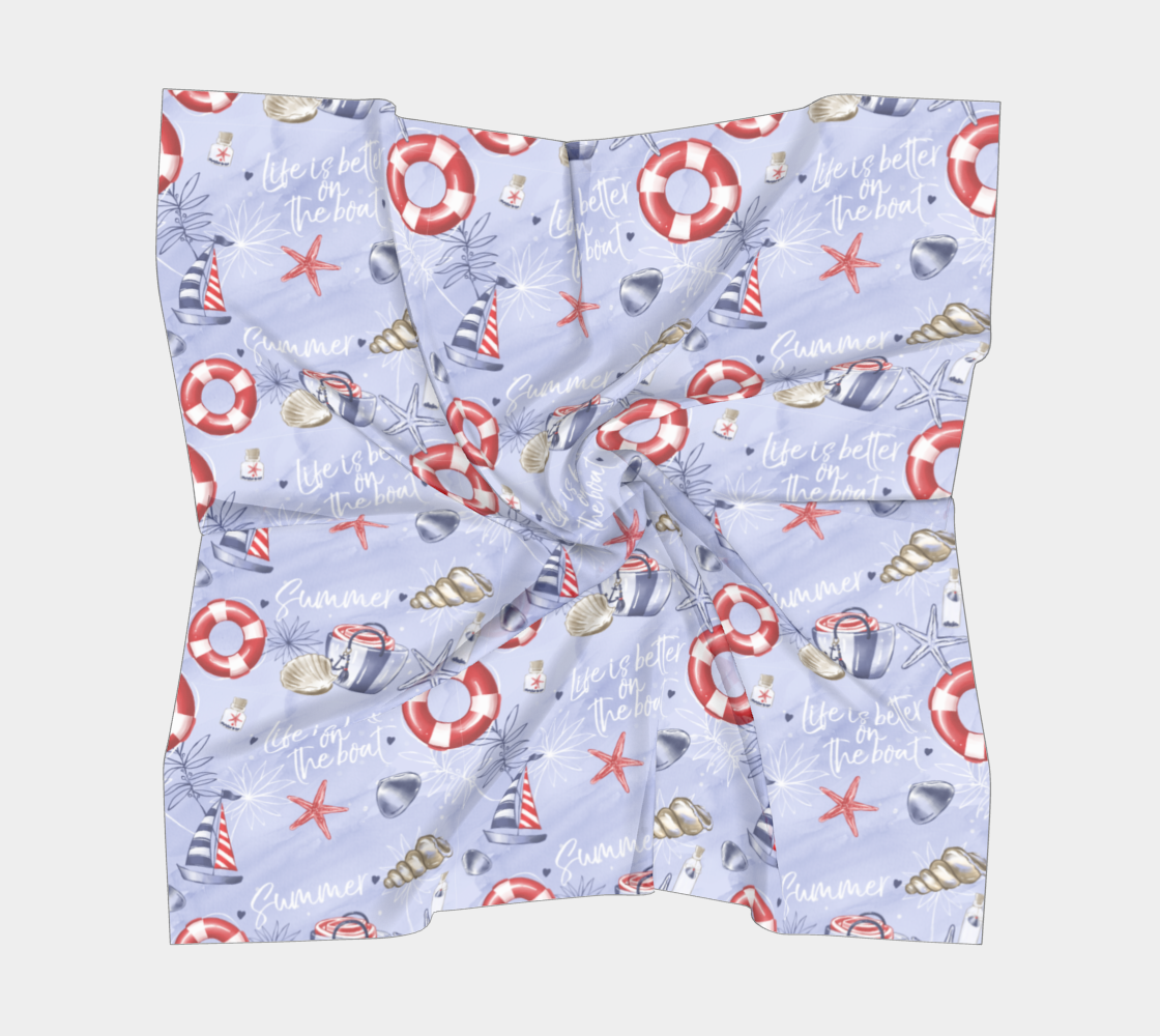 Life is better on the Boat Square Scarf