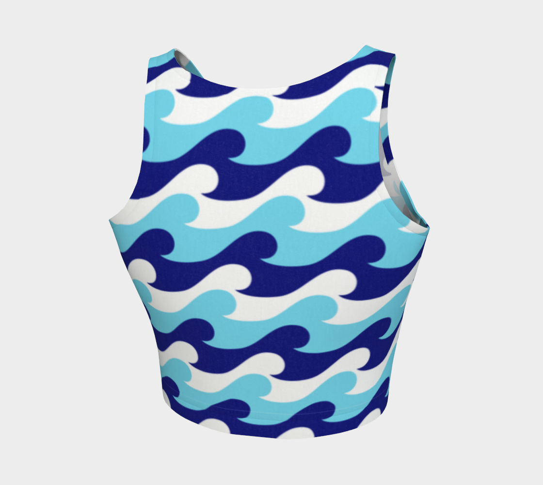 Blue Waves Athletic Crop Top
