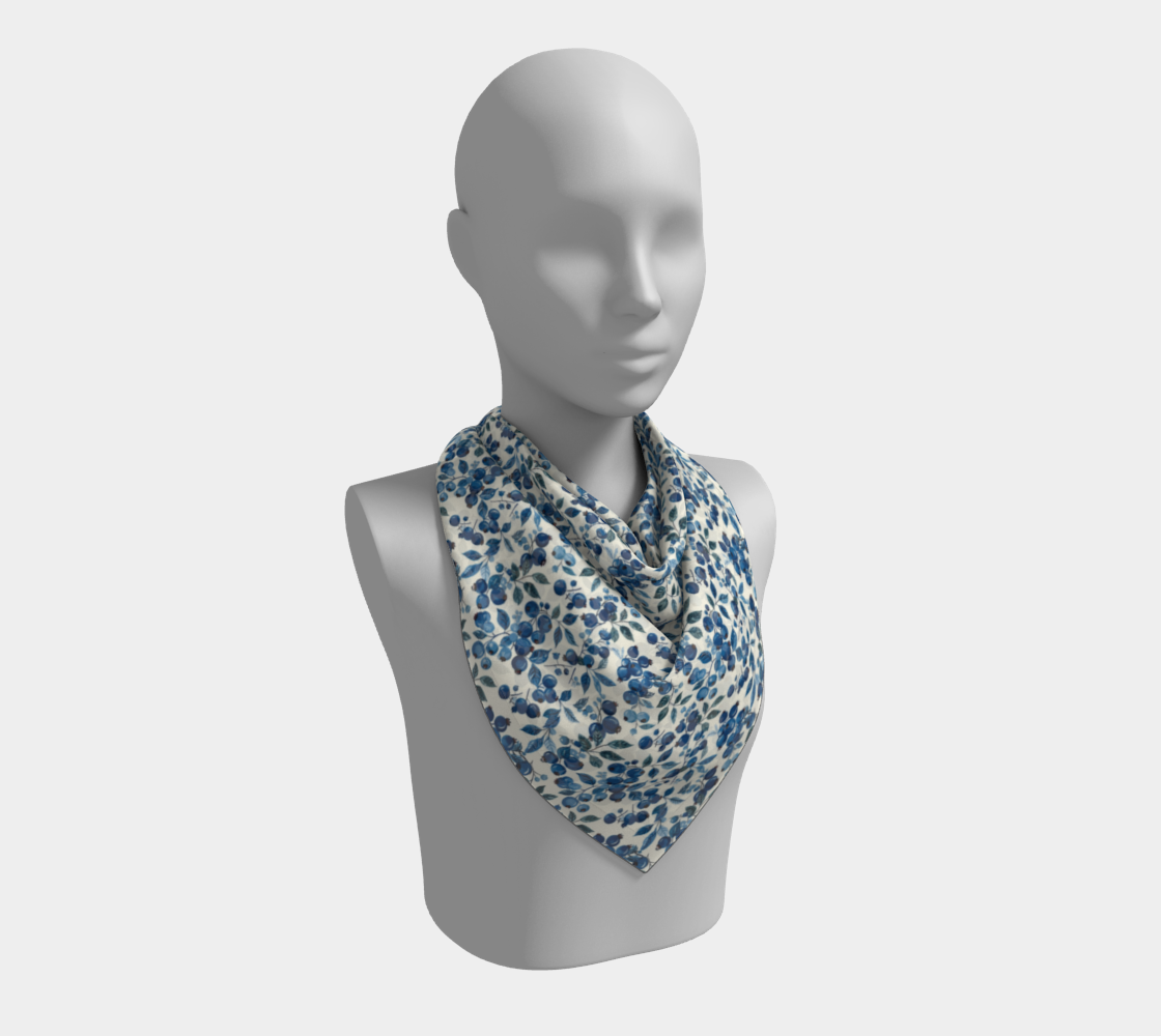 Blueberries Square Scarf