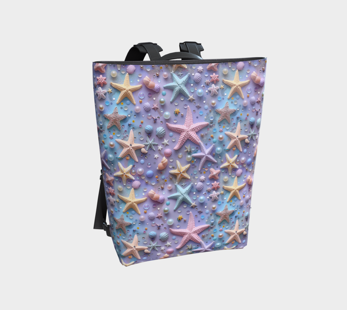Lilac Starfish Vegan Leather Backpack 436