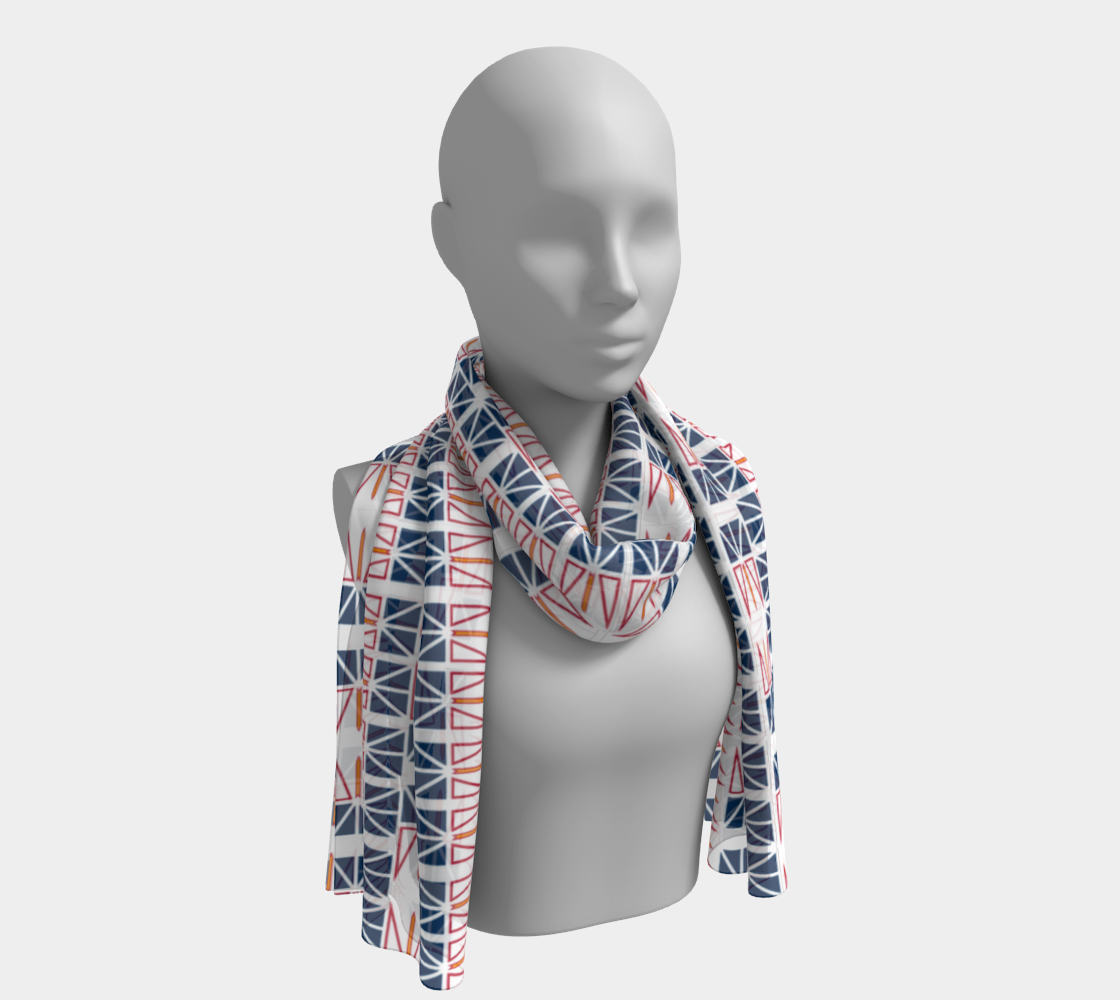 Red, Yellow, Blue Flag long scarf