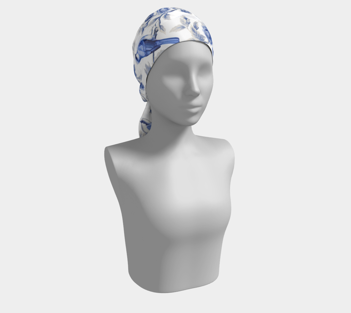 Bird Toile Long Scarf