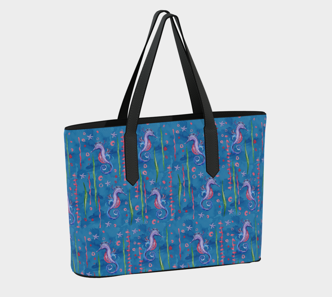 Seahorse Vegan Leather Tote