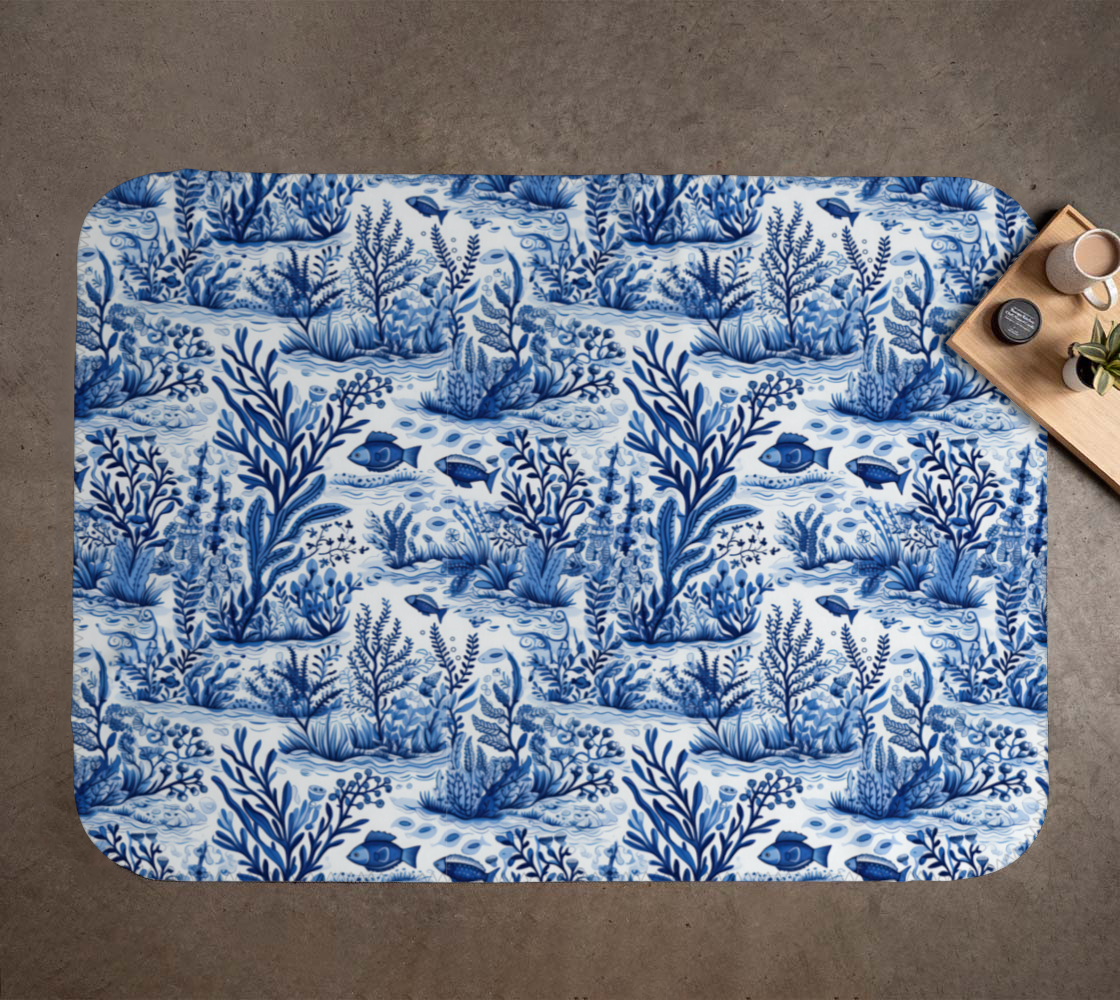 Blue Toile Blanket