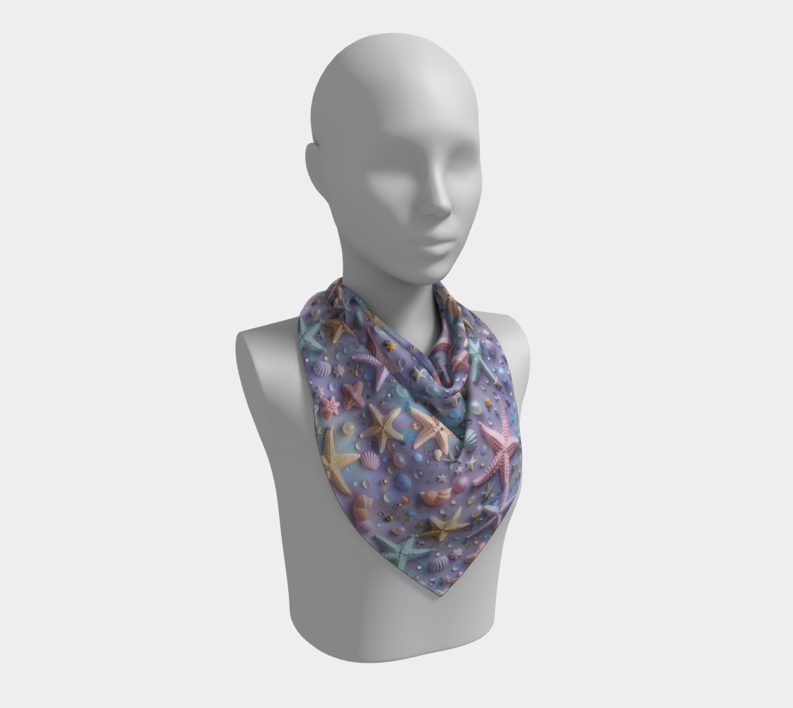 Lilac Starfish Square Scarf
