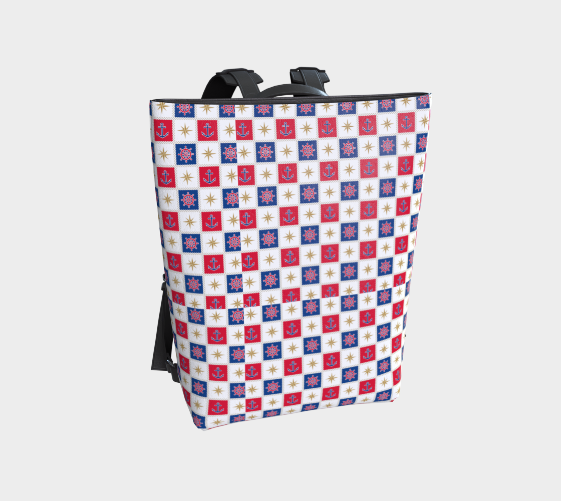 Anchor and Compass Cubes Backpack