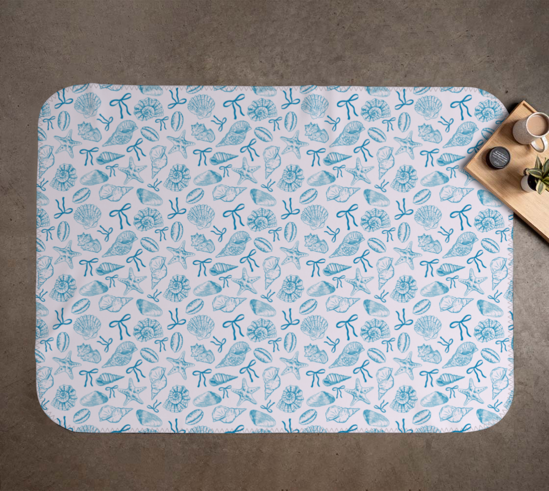 Summer Coquette Bow and Shells Blanket