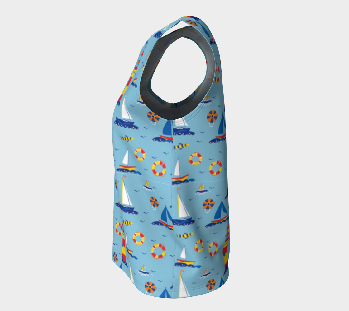 Cute Lighthouse Ocean Loose Tank top