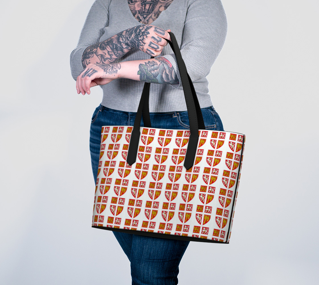 Artistic Coat of Arms VEGAN LEATHER TOTE BAG 1966