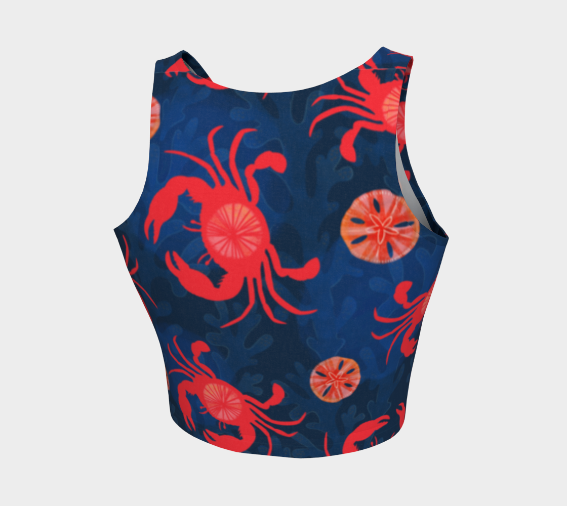 Crab and Sand Athletic Crop Top
